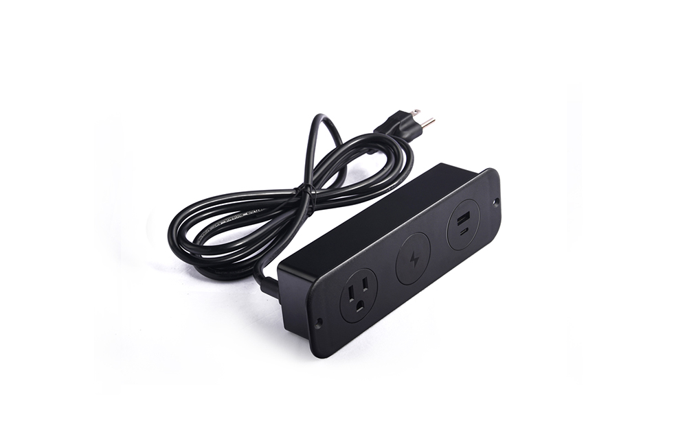 T25W 嵌入式桌面無線充排插